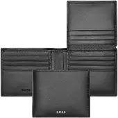 HUGO BOSS Leren Kaarthoes Classic Smooth Card Case Black Zwart