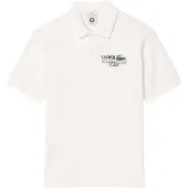 Lacoste Volwassen Unisex Roland Garros Editie Badstof Tennis Poloshirt (Crème)