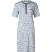 Lunatex - dames nachthemd 224135 - single jersey - blauw - maat M
