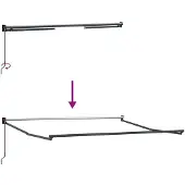 vidaXL Uitschuifbare luifel Zand 3,5 x 2,5 m