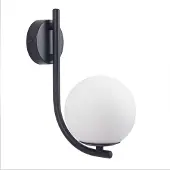 Forlight Wandlamp Sfera Single, dimbaar, zwart, Badkamer, Aluminium, Modern, Wandlamp