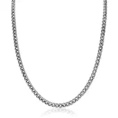 Zinzi zilveren gourmet collier 4,5mm breed 45cm ZIC1414