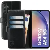 Rosso Element Book Case Wallet Hoesje Geschikt voor Samsung Galaxy A54 | Portemonnee | 3 Pasjes | Magneetsluiting | Stand Functie | Zwart