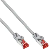 InLine Patchkabel, S/FTP (PiMf), Cat.6, 250 MHz, PVC, koper, grijs, 50m
