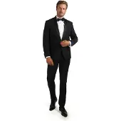 Suitable Smoking Brooklyn Wolblend | Zwart | Maat 50