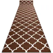 Rugsx Gegummeerde bestrating 110 cm Marokkaanse Klaver bruin TRELLIS 30351 110x260 cm