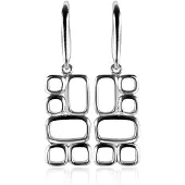 Zinzi Mart Visser by zilveren oorhangers glad MVO3