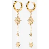 Sissy-Boy Gold plated oorbellen met zonnetjes