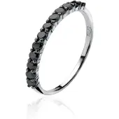 Zinzi zilveren ring zwart ZIR827Z