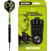 Winmau MvGerwen - Steeltip dartpijlen - 21g - groen zwart