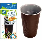 RAVI - Wegwerpkopjes - 200 ml - Bruin - Set van 12