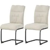 Furnilux Frieda stoel set van 2 in crème moderne design fauteuils