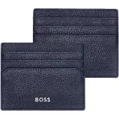 HUGO BOSS Leren Kaarthouder Classic Grained Card Holder Dark Blue Donkerblauw