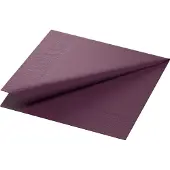 Duni servet 33*33 cm aubergine 125 cm