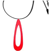 Charme Bijoux Ketting hout -Moxi -Rood -verstelbaar-