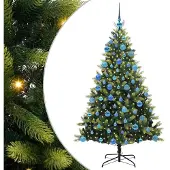 vidaXL Kunstmatige Scharnierende Kerstboom 300 LEDs Groen 180 cm