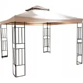 Koopman Tuinpaviljoen - Vouwbaar - Stalen Frame - 270x300 cm - Beige