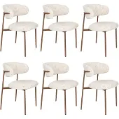 Housecraft living Claes Eetkamerstoelen Gemêleerd Off-White - Set van 6