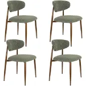 Housecraft living Noor Eetkamerstoelen Groen - Set van 4