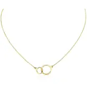 Zinzi Gold 14 karaat gouden jasseron ketting ronde vormen 42cm ZGC113