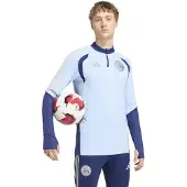 Adidas Ajax Trainingstrui 1/4-Zip 2026-2027 Lichtblauw Donkerblauw