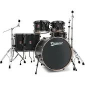 Premier Artist 22" 6pc Classic Rock Drum Kit Matte Black
