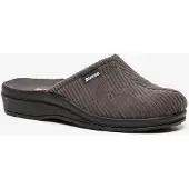Blenzo heren pantoffels ribstof grijs maat 45