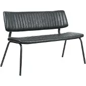 Label51 Eetkamerbanken Gusto - Zwart - Kunstleder - 120 cm