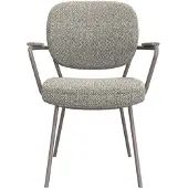 Label51 Eetkamerstoel Lausanne - Mushroom - Boucle - Brons Metalen Frame