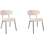 Label51 - Eetkamerstoel Zack - Beige - 59x53x79cm - Set van 2