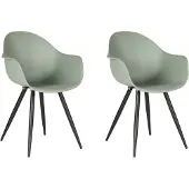 Label51 Luca eetkamerstoel kunststof forest - set van 2 stoelen