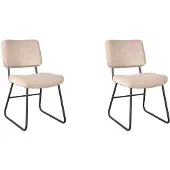 Label51 - Eetkamerstoel Noah - Beige - 61x47x85cm - Set van 2