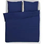 HEMA Dekbedovertrek 200x200/220cm Hotel Katoen Percal Donkerblauw (donkerblauw)