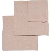 HEMA Servetten Beige Met Glitters Chambray Katoen 47x47 - 2 Stuks (zand)