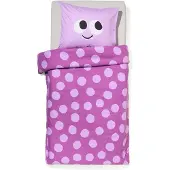 HEMA Kinderdekbedovertrek 140x200cm Zacht Katoen Monster Paars (paars)