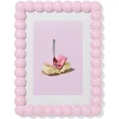 HEMA Fotolijst 15x20cm hout bolletjes (roze)