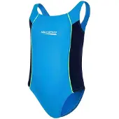 Aqua Speed Badpak Meisjes - Zwemkleding Luna Blauw met Zwart - 158