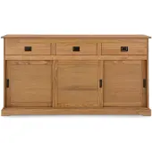 Idimex Servieskast SAVONA 160 cm van massief hout - eiken afwerking