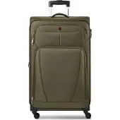 Wenger Beaumont Trolley met 4 wielen XL 87 cm, speciale maat met uitbreidingsplooi olijf