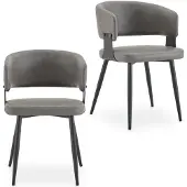 Idimex Eetkamerstoelen PAVIA in een set van 2 – grijs