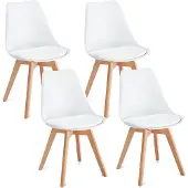 Idimex Eetkamerstoelen ABBY, set van 4 – wit