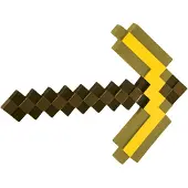JAKKS Pacific Goudgeel Minecraft pikhouweel voor kinderen