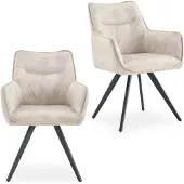 Idimex Eetkamerstoelen VENICE, set van 2 – Lichtgrijs