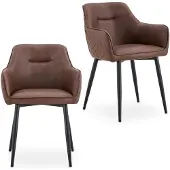Idimex Eetkamerstoelen LISBON, set van 2 – donkerbruin