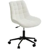 Idimex Draaistoel TASK met bouclé-stofbekleding - wit