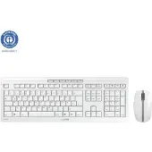 Cherry Draadloos toetsenbord met muis STREAM DESKTOP, extra stil QWERTY-toetsenbord, muis met 6 knoppen &amp; scrollwiel, 1000-2400 dpi, tot 10 m, USB-ontvanger, wit