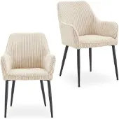 Idimex Eetkamerstoelen VERONA in een set van 2 – beige