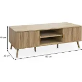 Idimex Lowboard ALMA 140 cm – eikenhouten afwerking