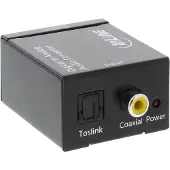 InLine Audio DA converter, ingang Toslink of Cinch, uitgang 2x Cinch stereo