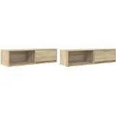 vidaXL Tv-meubelen 2 st 100x31x25,5cm bewerkt hout sonoma eikenkleurig